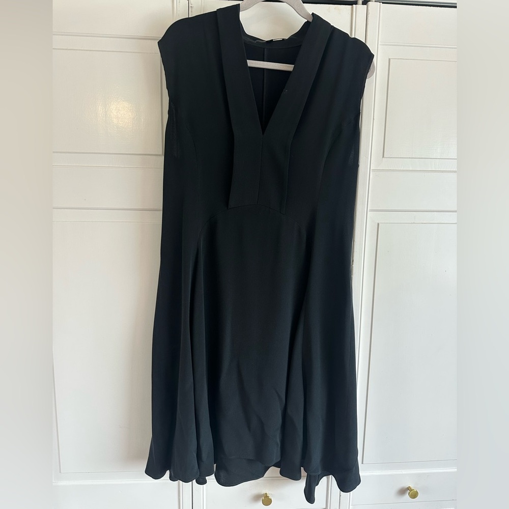 Derek Lam Knee Length Silk Black Sleeveless Dress size 10
